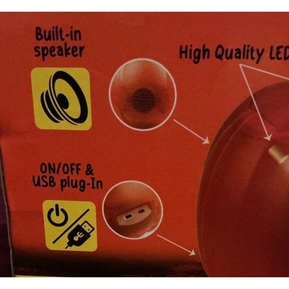 Animated Pumpkin‎ Music With 5 Fun And Spooky Faces Built-in Speakers LEDs NIB